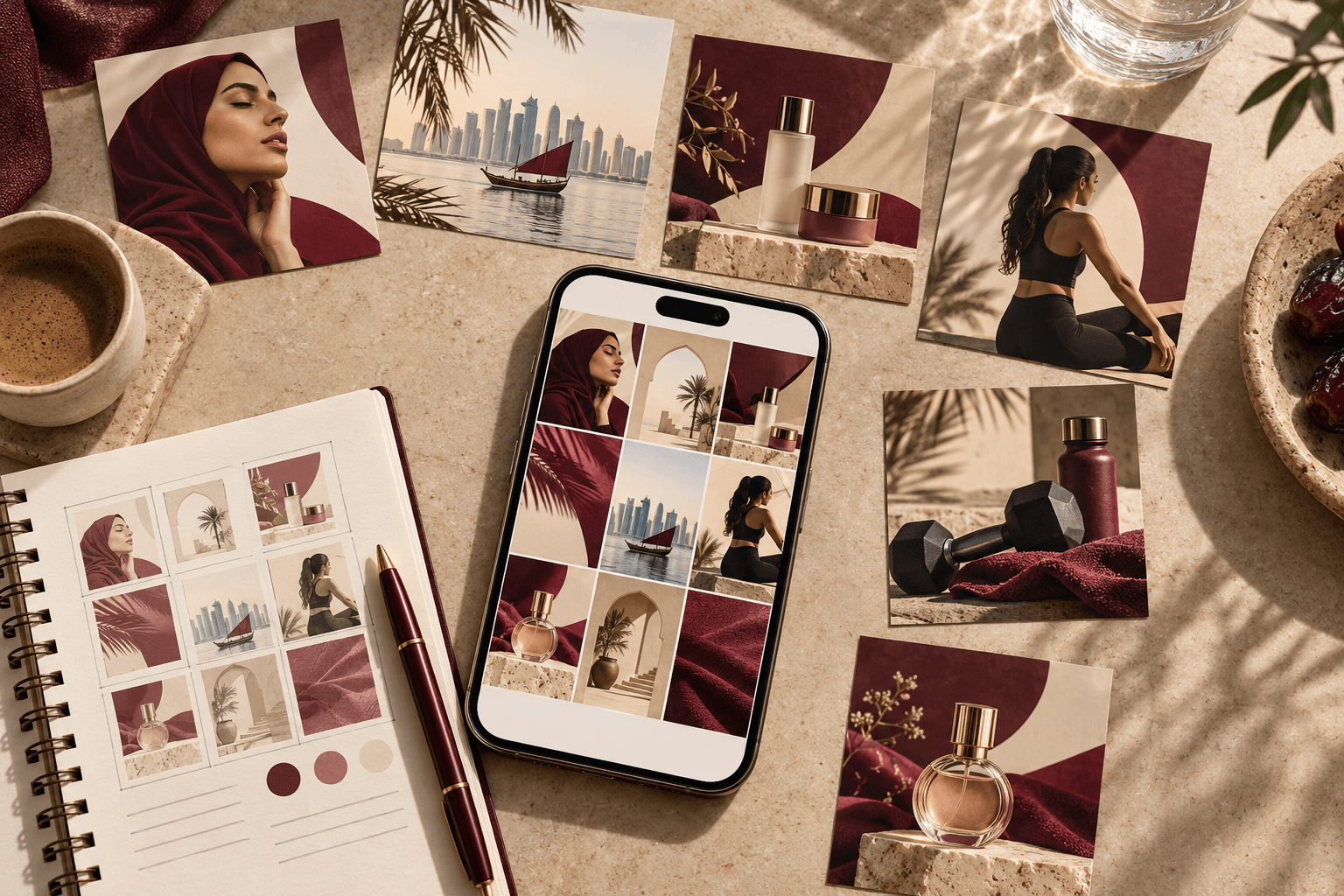Bilingual social content — illustrative concept visual